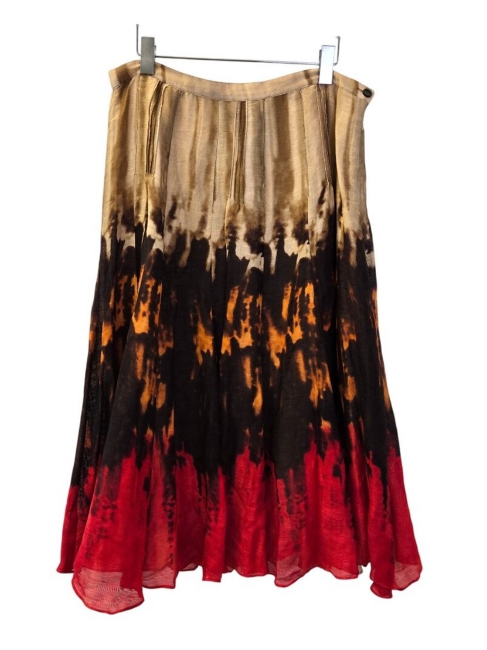 Jones New York Linen & Silk Blend Tie Dye Midi Skirt Size 12